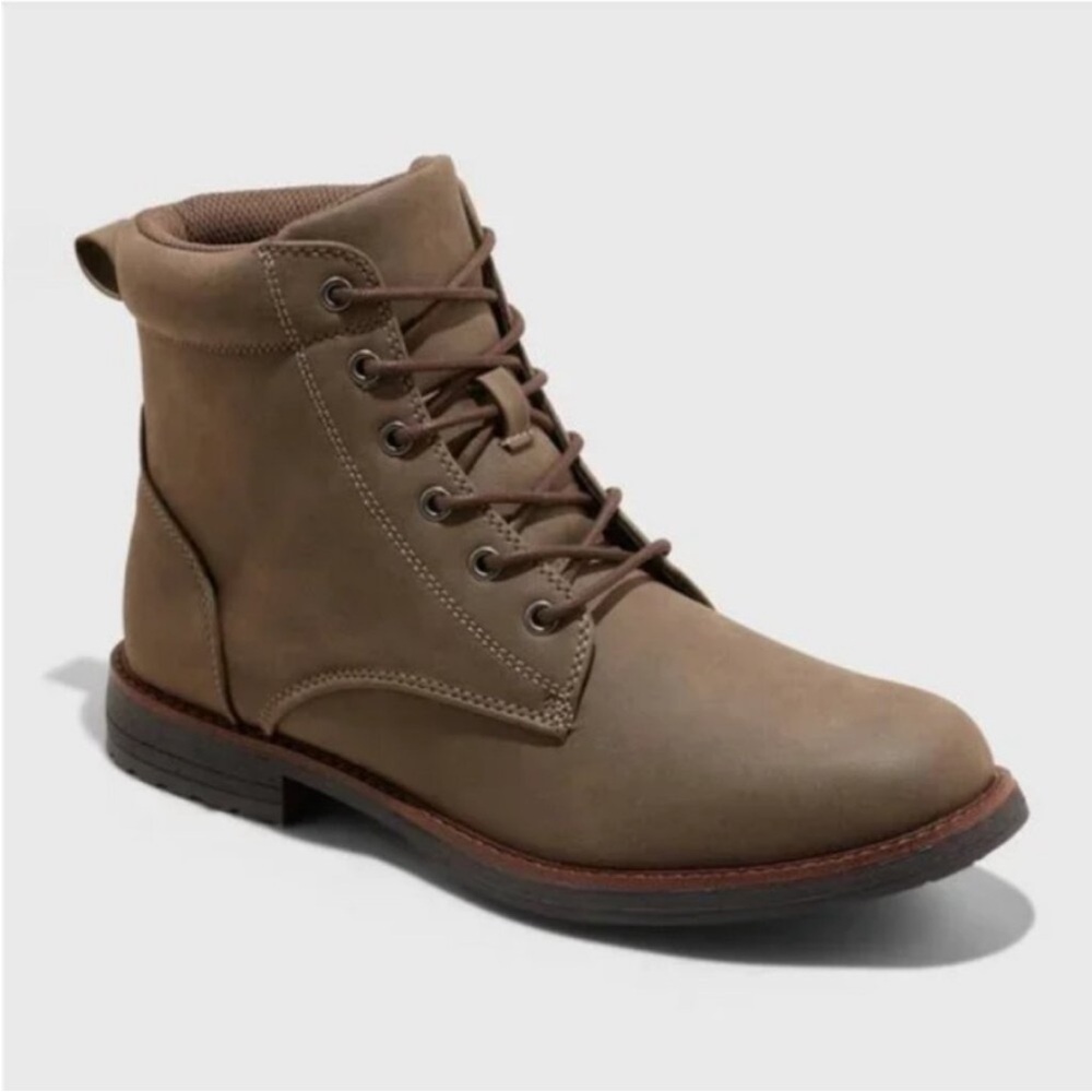 Men's Jeffrey Combat Boots‎ Brown - Goodfellow & Co Size 8
